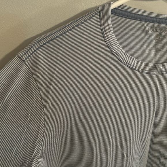 Halsey Pima Cotton Stripe Crewneck Short Sleeve T-Shirt Size L - Picture 1 of 9